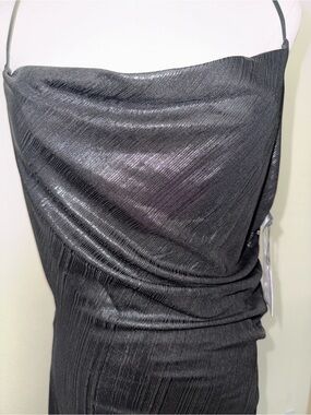 Laundry By Shelli Segal Black Shimmery Slip Dress